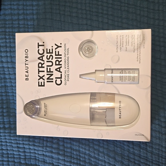 Beautybio GLOfacial Hydro-Infusion Pore Cleansing + Blue LED Clarifying Tool NIB - Picture 3 of 7